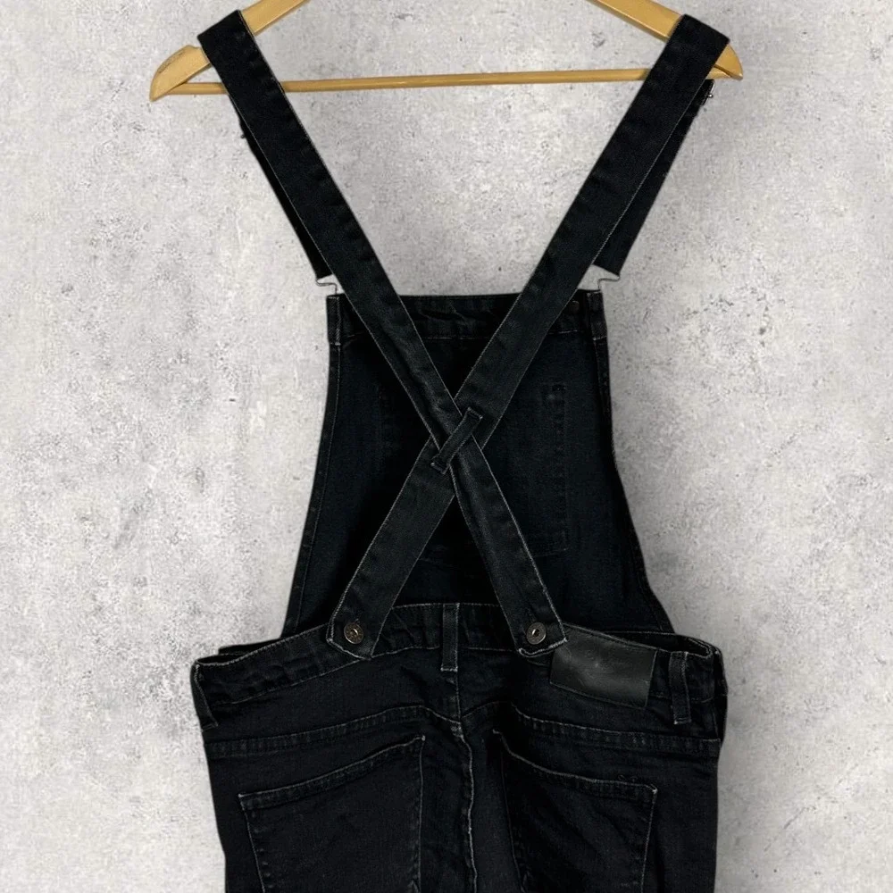 Naked Famous‎ Japanese Denim Black Overalls Womens Size Medium Canada Made Jeans - Picture 10 of 16
